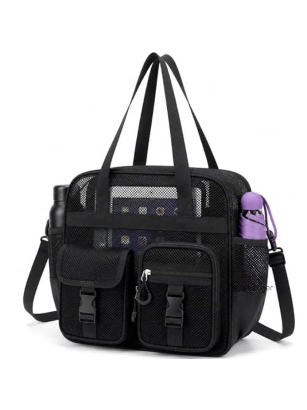 15L Mesh Tote Bag Lightweight Crossbody Gym Beach Travel